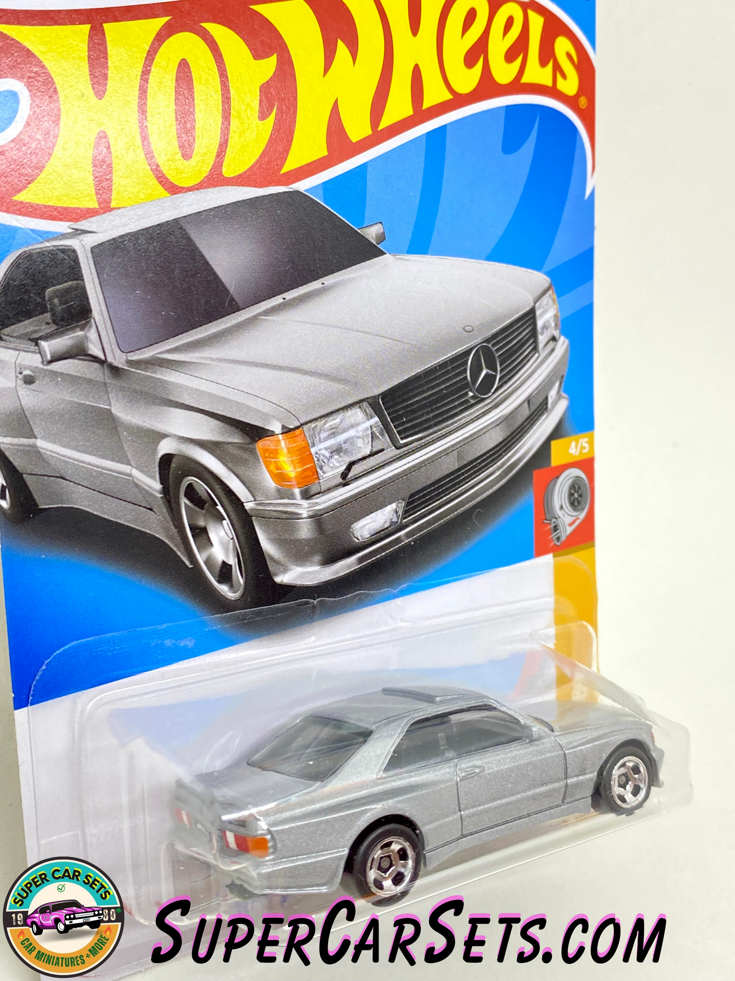 89 Mercedes-Benz 560 SEC AMG (silver colour) - Hot Wheels HW Turbo 2024 (4/5) (150/250)