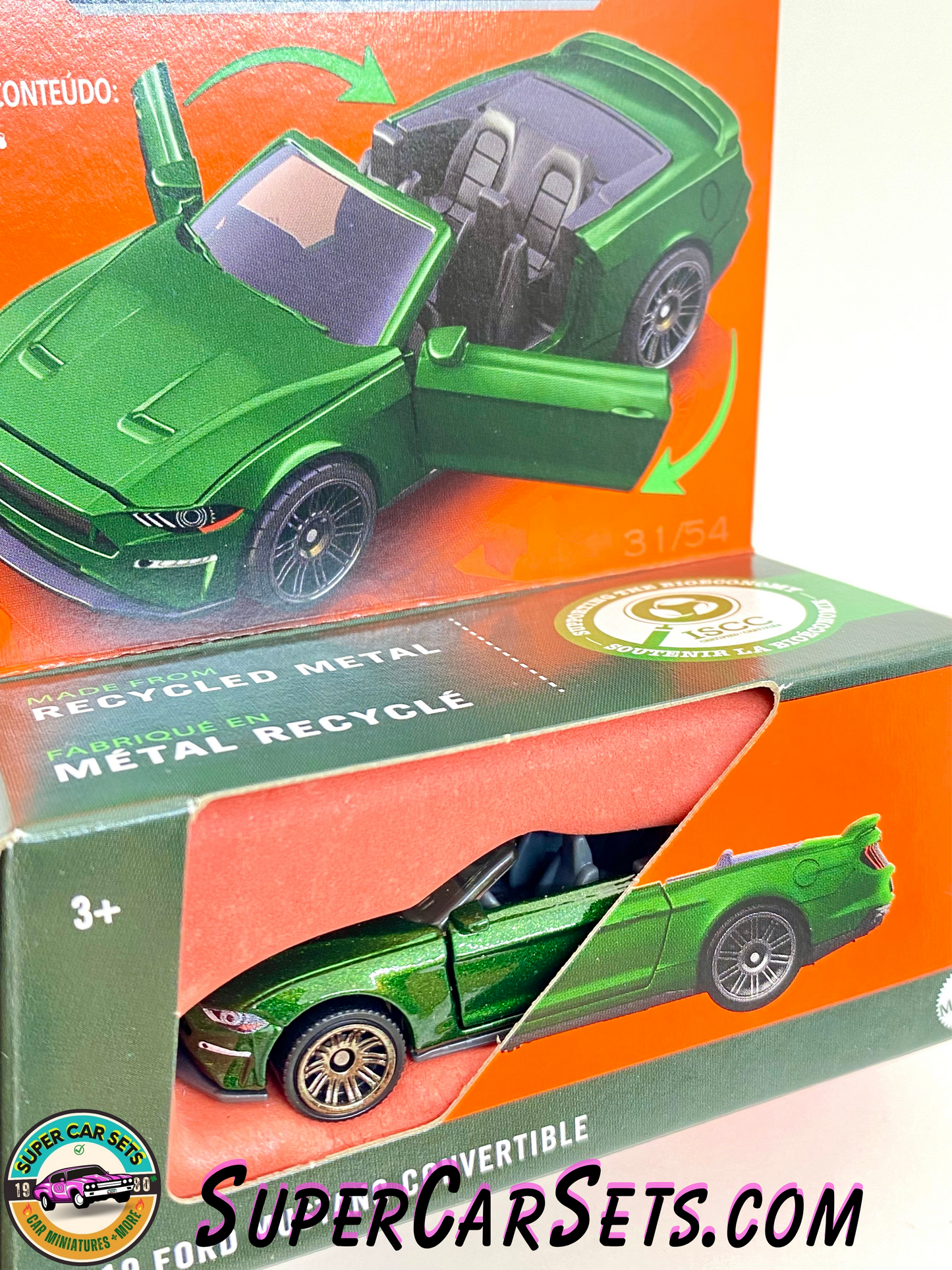 2019 Ford Mustang Convertible (dark green colour) - Matchbox Moving Parts