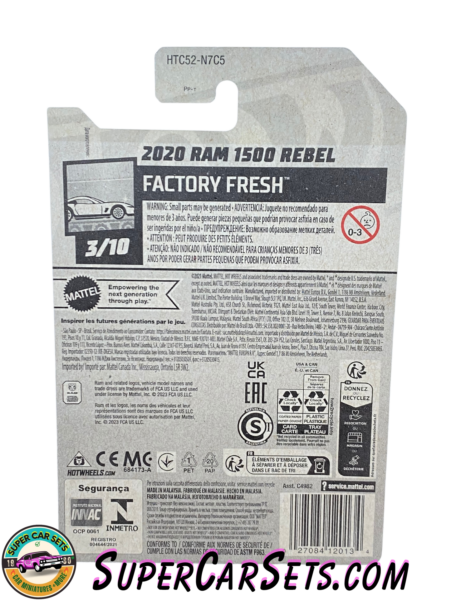 2020 RAM 1500 Rebel (white colour) - Hot Wheels Factory Fresh 2024 (3/10) (24/250)