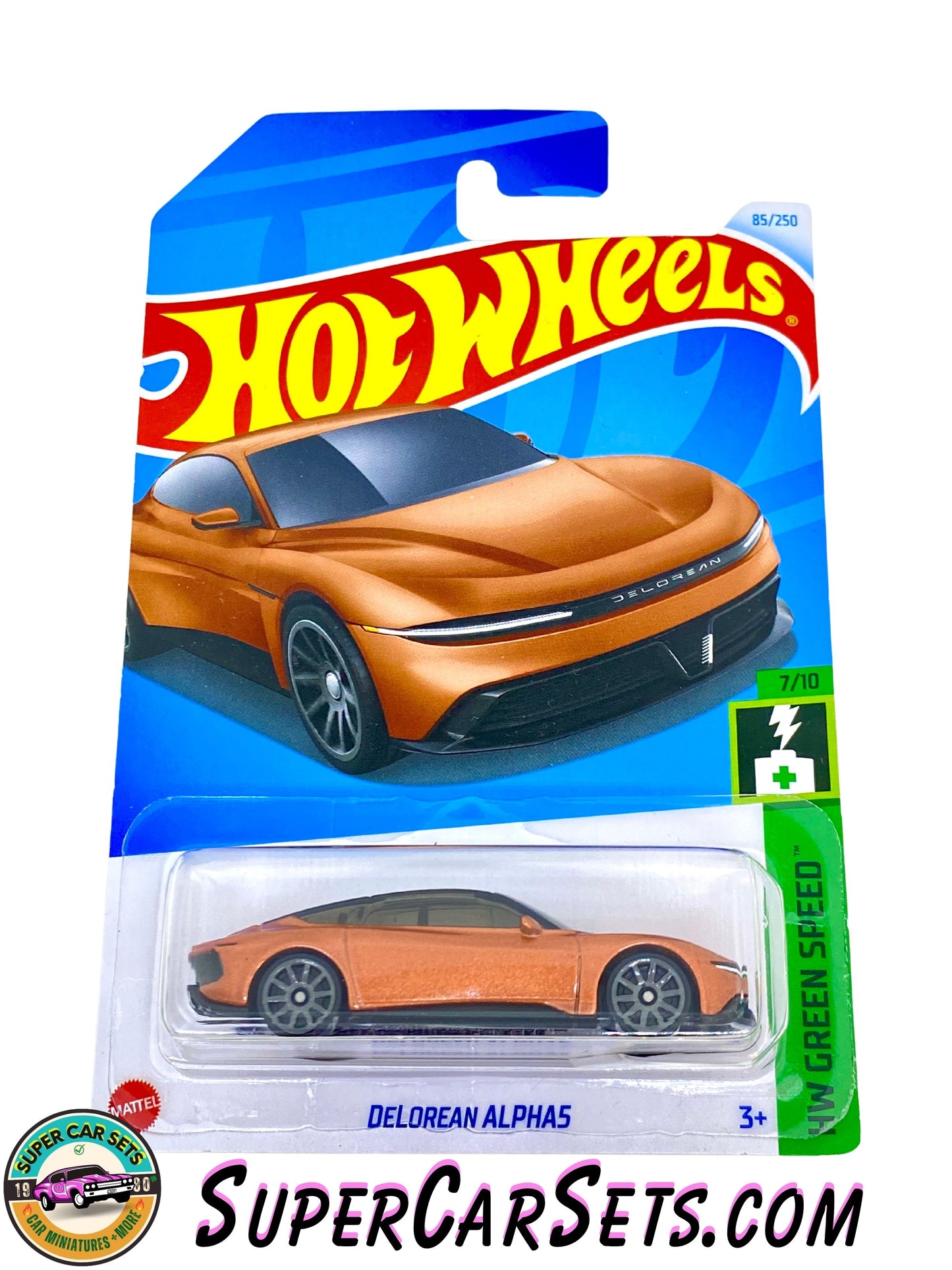 DeLorean Alphas (metalflake copper colour) - Hot Wheels HW Green Speed 2024 (7/10) (85/250)