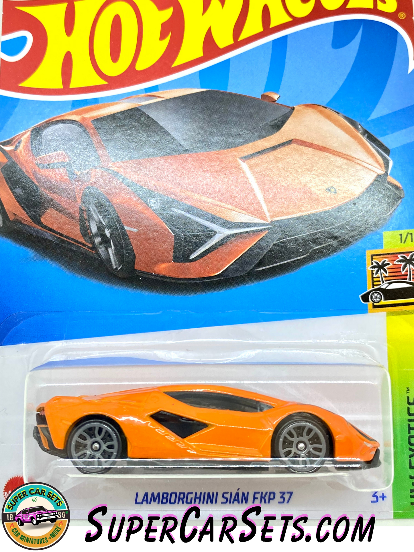 Lamborghini Sián FKP 37 - Hot Wheels HW Exotics 2023 (1/10) (163/250) (perfect car, but blister/card cracked)