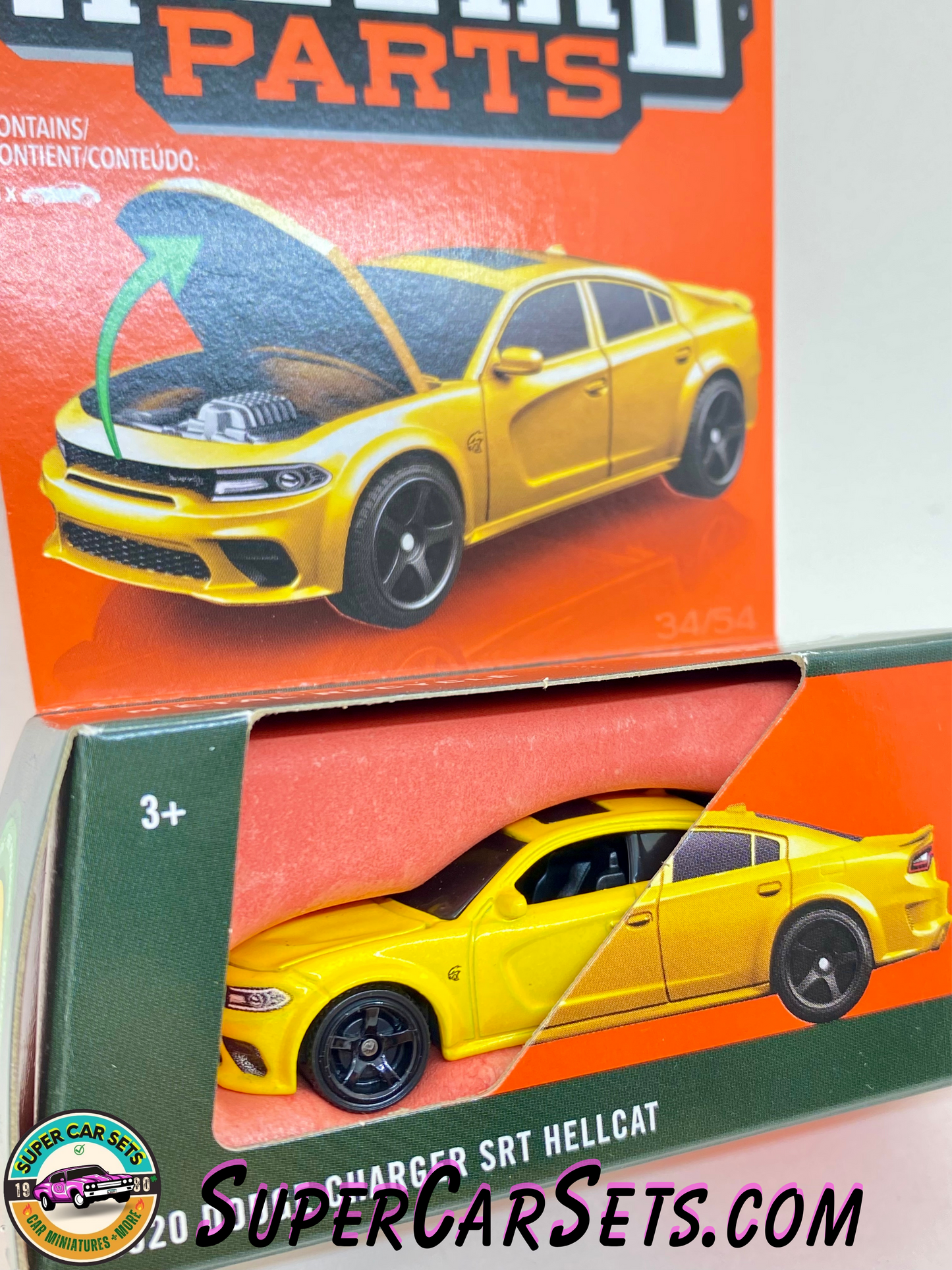 2020 Dodge Charger SRT Hellcat (yellow colour) - Matchbox Moving Parts