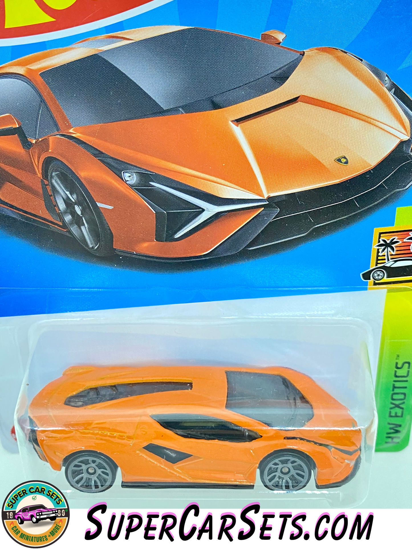 Lamborghini Sián FKP 37 - Hot Wheels HW Exotics 2023 (1/10) (163/250) (perfect car, but blister/card cracked)