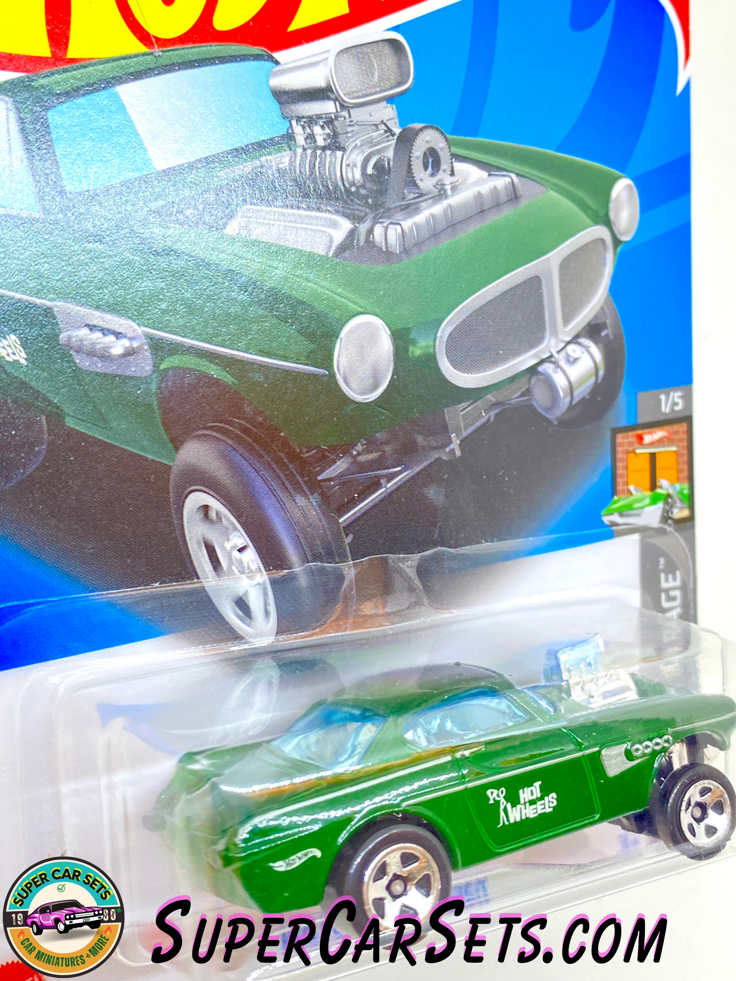 Volvo P1800 Gasser (dark green) - Hot Wheels - HW Dream Garage (1/5) (1/250)