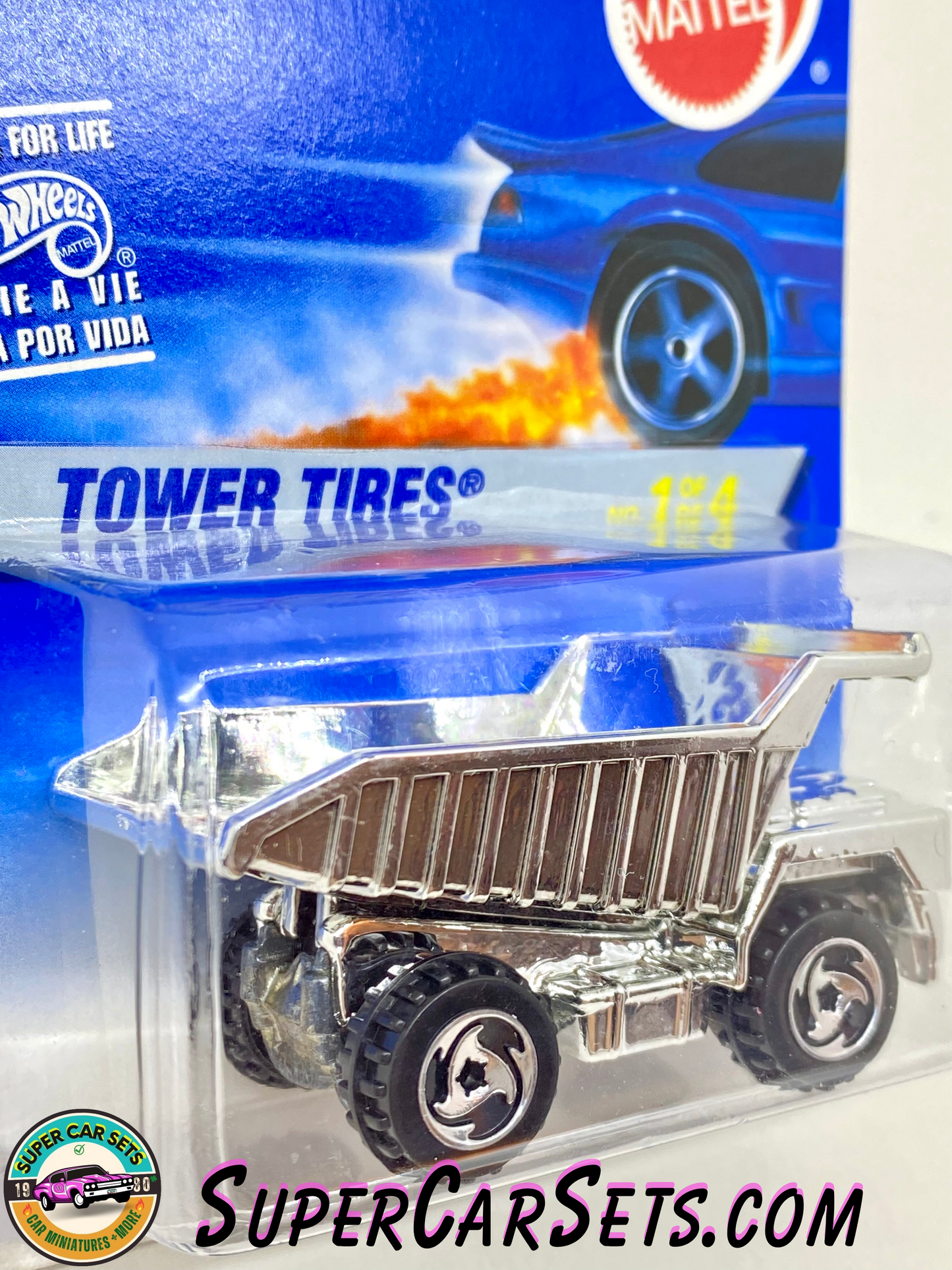 Hot Wheels (VINTAGE) (Year launched 1996) - Tower Tires (1/4) Dump Truck (#15268)