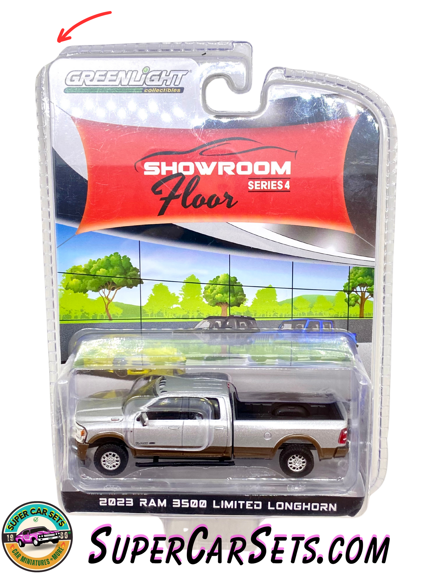 2023 RAM 3500 Limited Longhorn (blister slightly damaged) - Greenlight Showroom Floor Serie 4