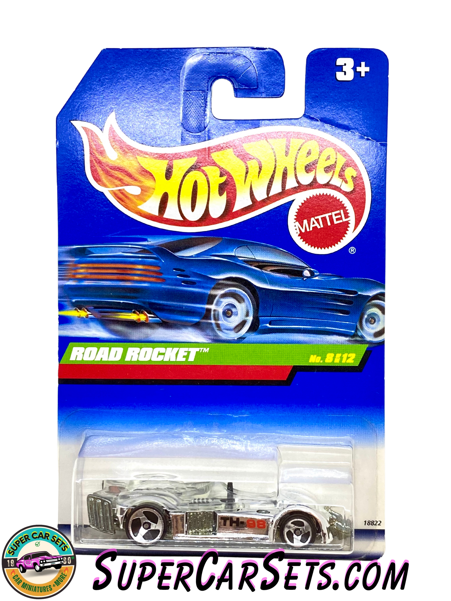 Hot Wheels (Year launched 1998) - Road Rocket (8/12) (#18822) (TREASURE HUNT) (bent card)