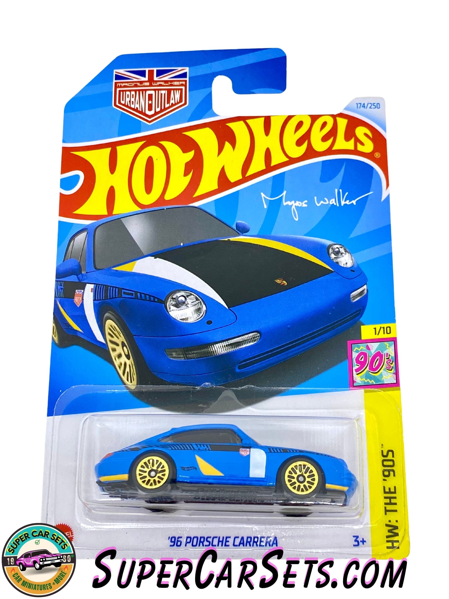 96 Porsche Carrera (blue colour) (card bent) - Hot Wheels HW: The ‘90s - 2024 (1/10) (174/250)