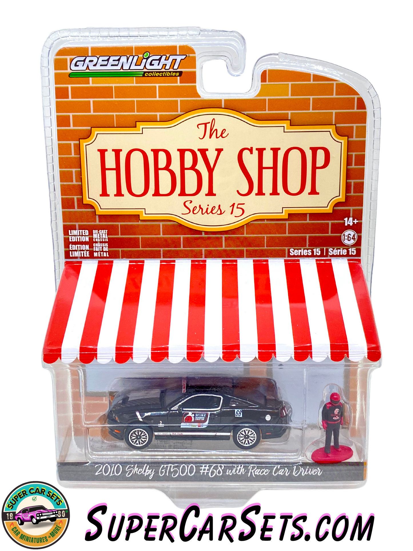 2010 Shelby GT500 #68 with Race Car Driver - The Hobby Shop Series 15 made by Greenlight Collectibles