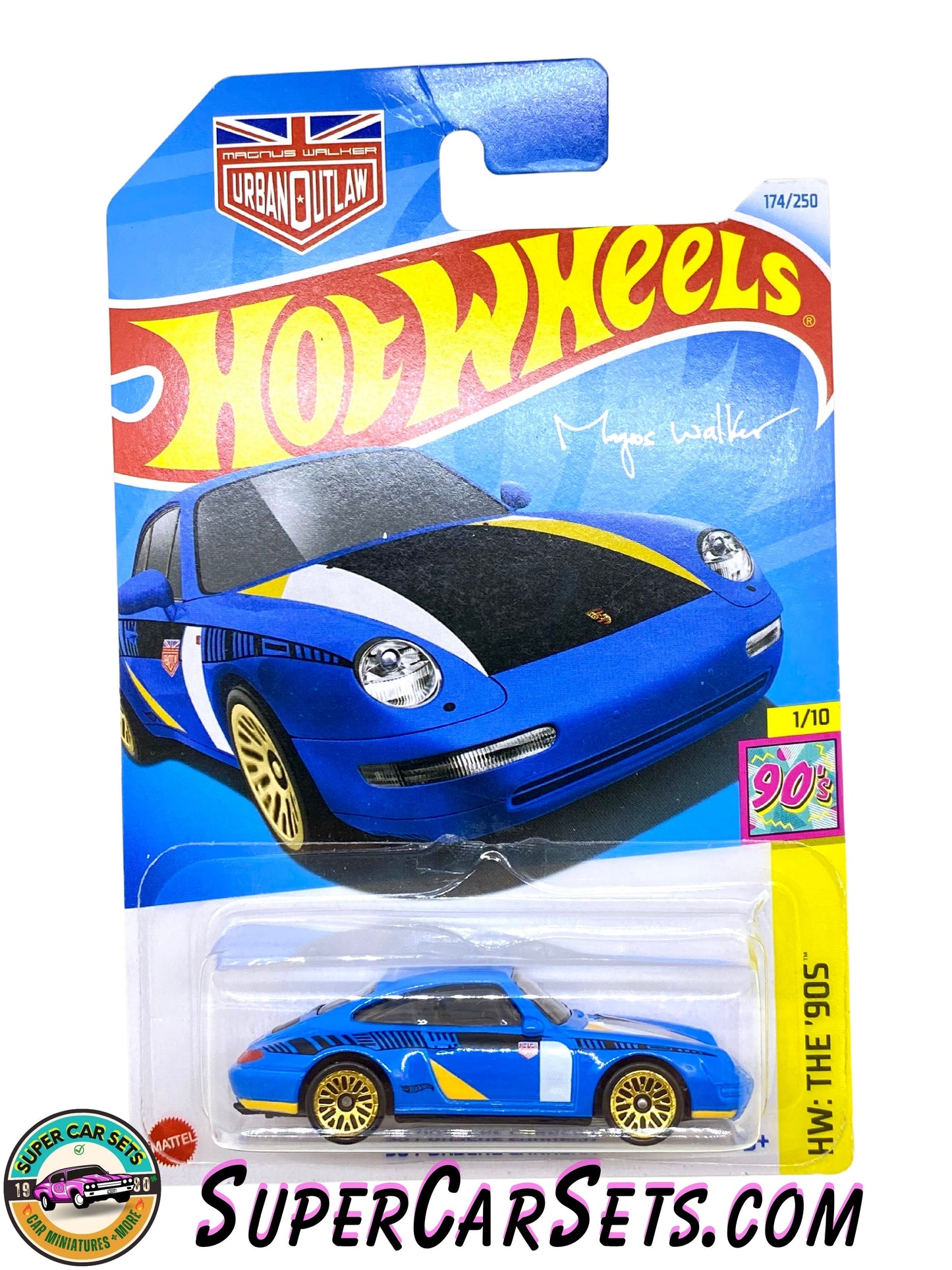 96 Porsche Carrera (blue colour) (card bent) - Hot Wheels HW: The ‘90s - 2024 (1/10) (174/250)