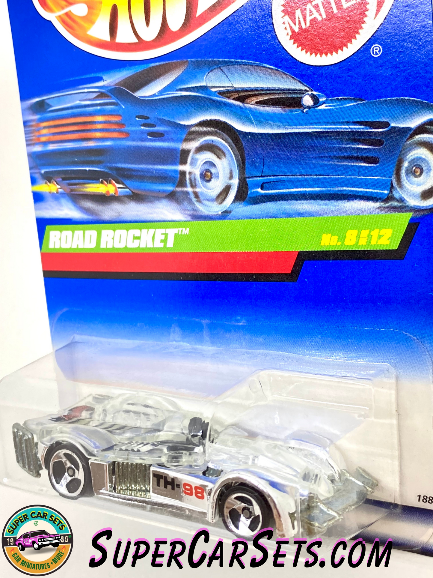 Hot Wheels (Year launched 1998) - Road Rocket (8/12) (#18822) (TREASURE HUNT) (bent card)