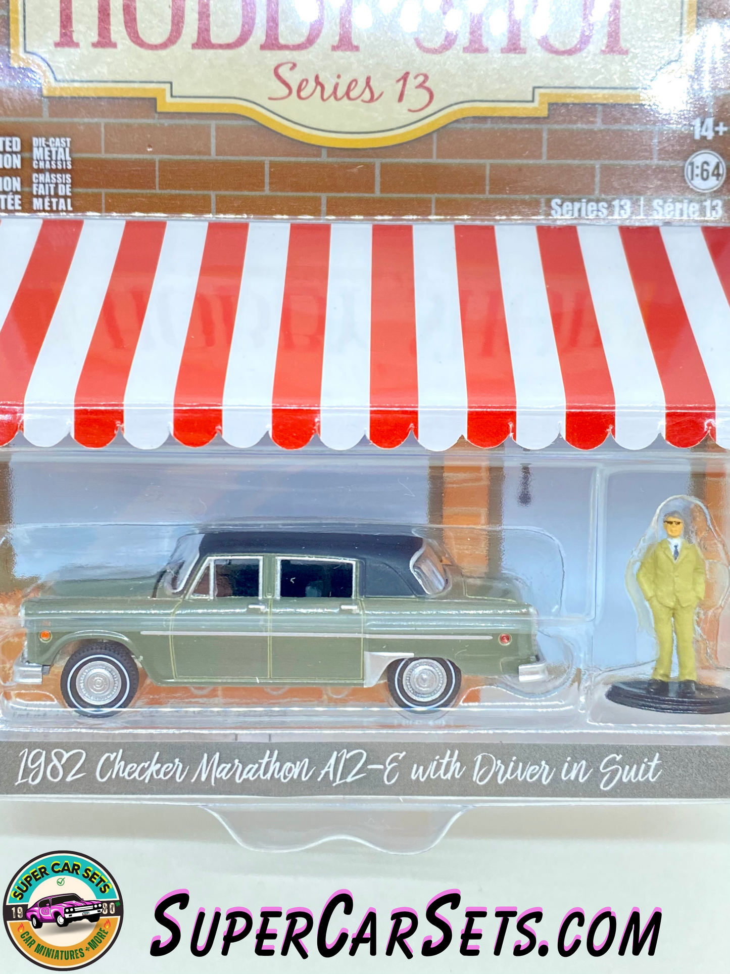 1982 Checker Marathon A12-E with Driver in Suit - The Hobby Shop Series 13 made by Greenlight Collectibles