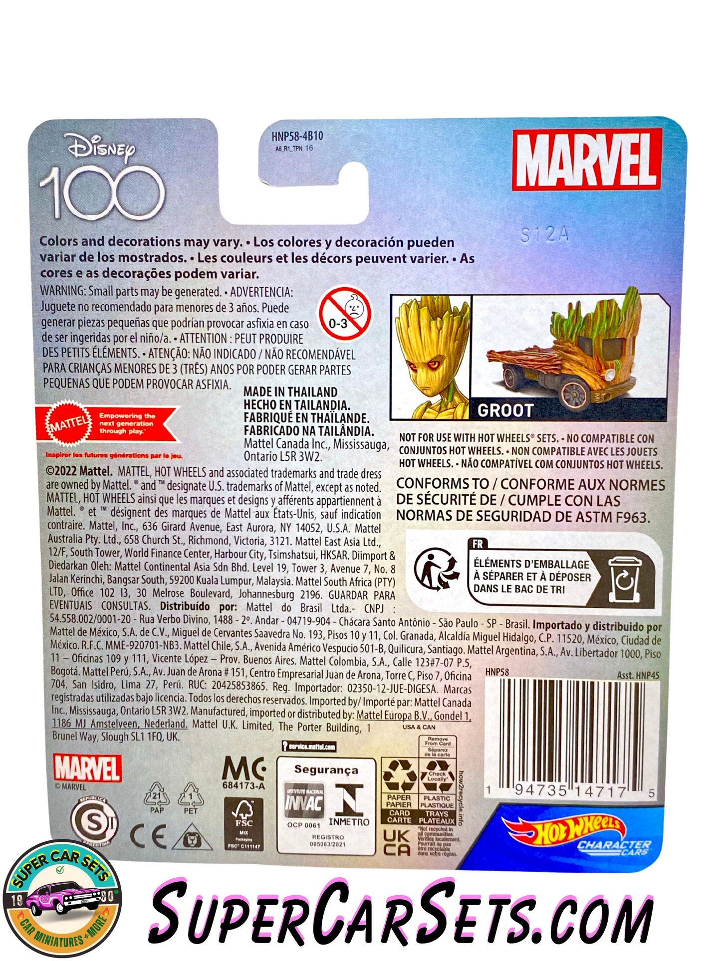 Marvel Groot - Hot Wheels Character Cars Disney 100 Years