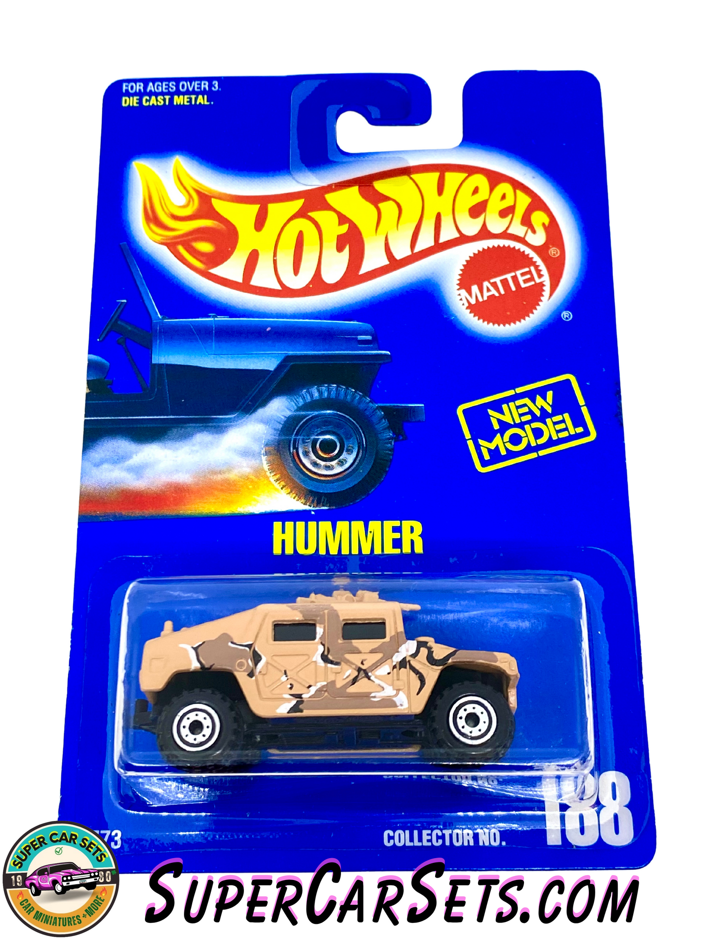 Hot Wheels (Year launched 1992) - Hummer (#188) (#0773) (card slightly bent)