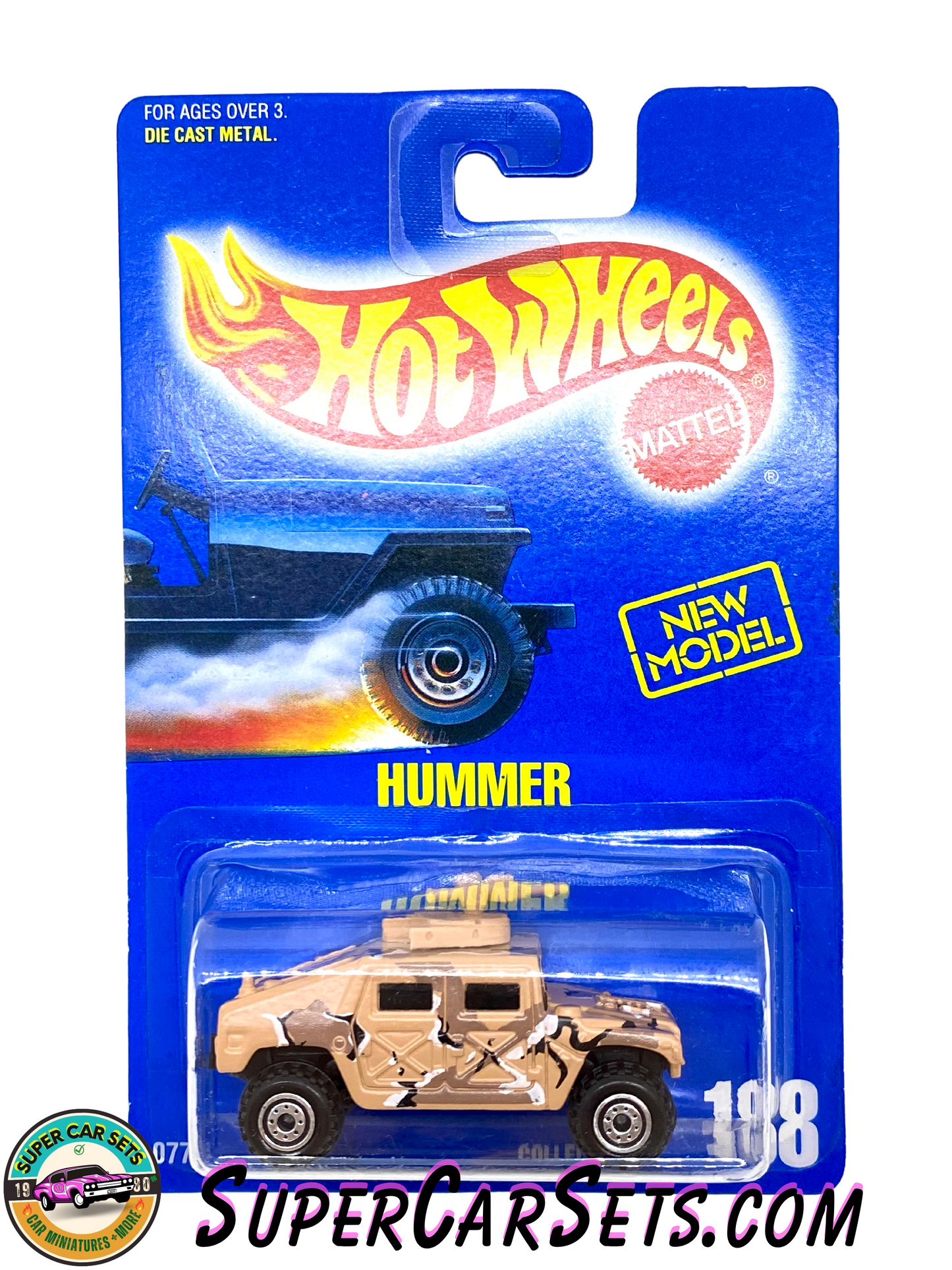 Hot Wheels (Year launched 1992) - Hummer (#188) (#0773) (card slightly bent)