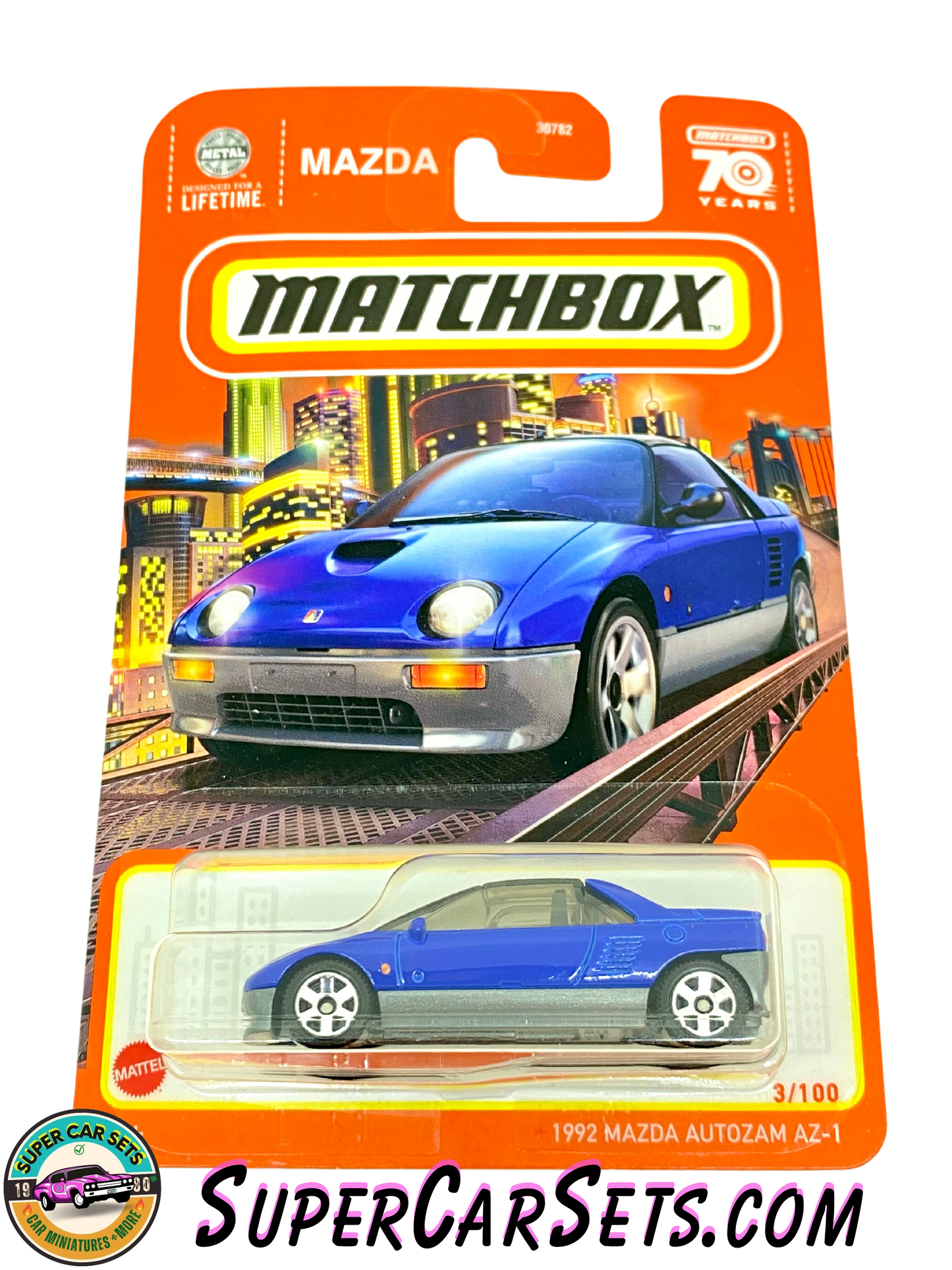 1992 Mazda Autozam AZ-1 (blue colour) (3/100) - Matchbox