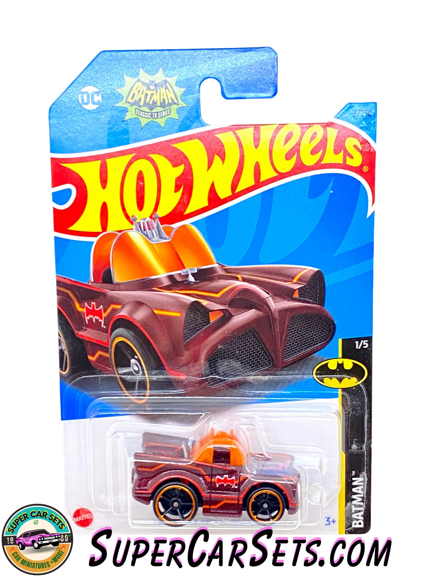 Hot Wheels - Batman - 2023 (1/5) (3/250) - Classic TV Series Batmobile (dark red)