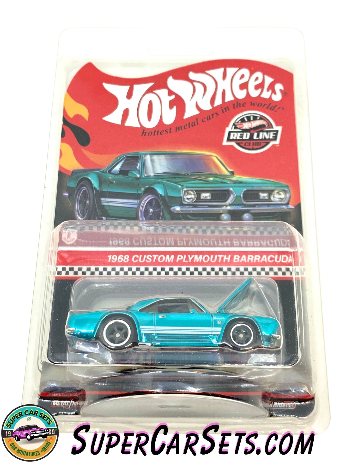 1968 Custom Plymouth Barracuda (metallic blue colour) - Hot Wheels Red Line Club