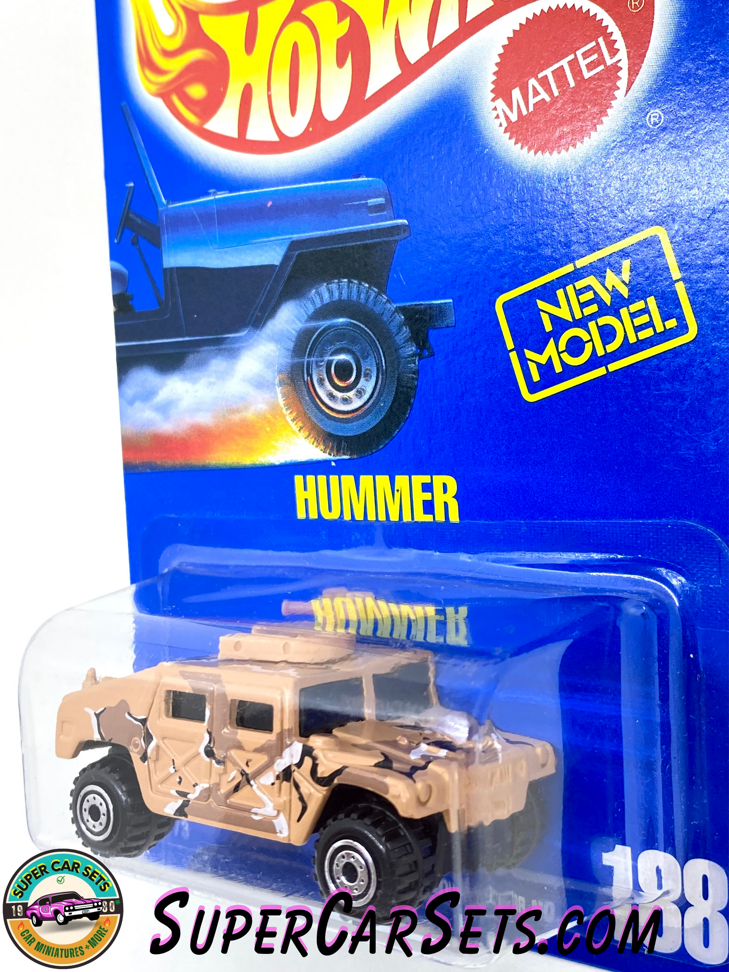 Hot Wheels (Year launched 1992) - Hummer (#188) (#0773) (card slightly bent)