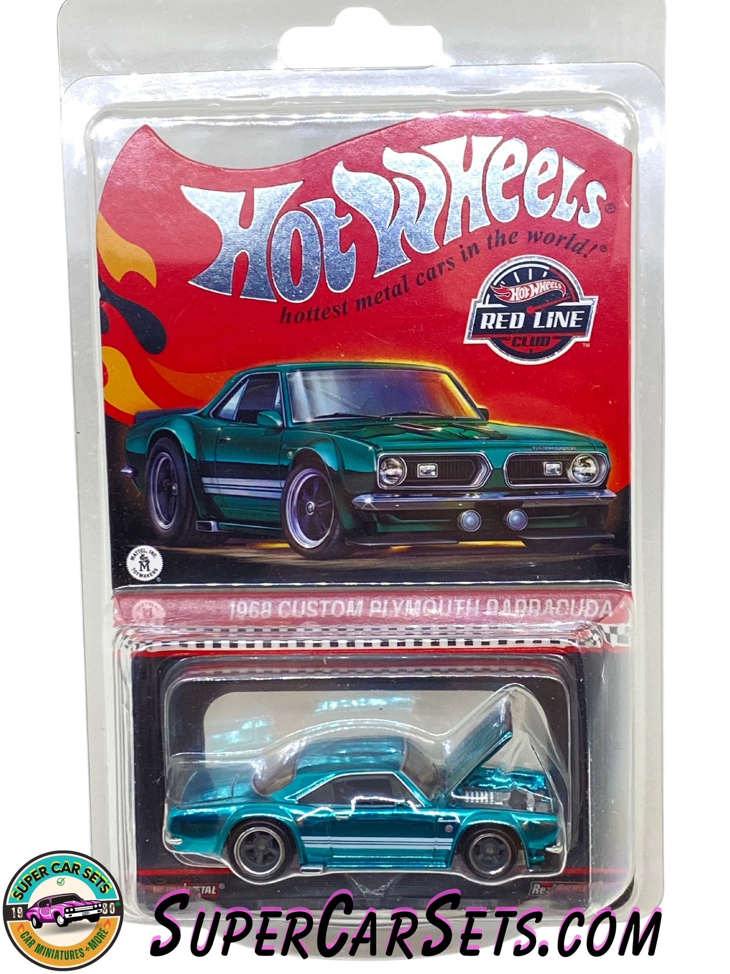 1968 Custom Plymouth Barracuda (metallic blue colour) - Hot Wheels Red Line Club