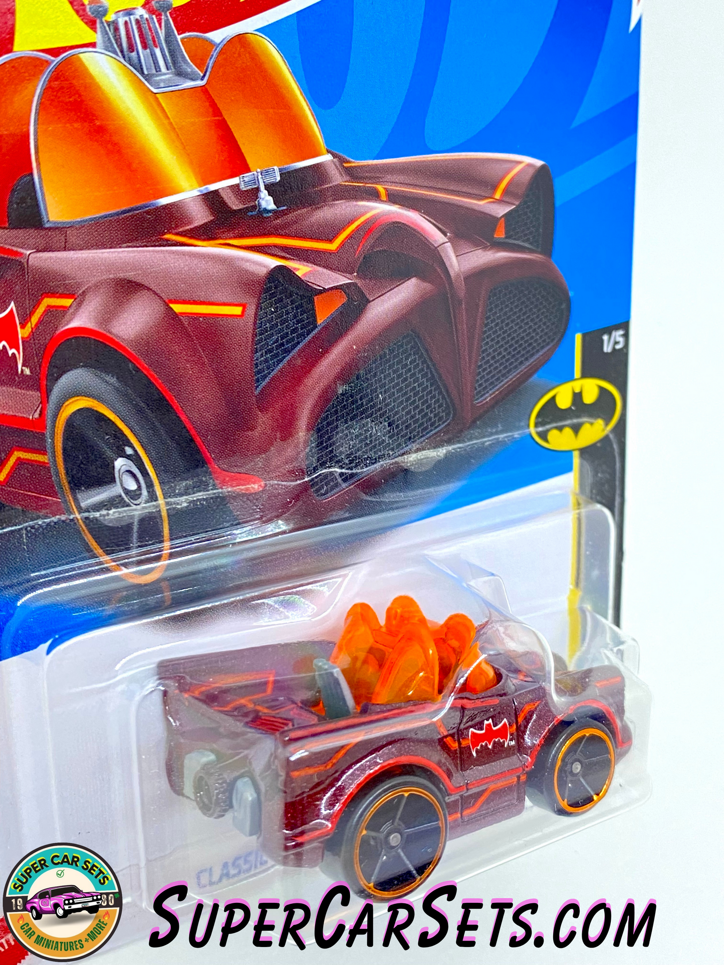 Hot Wheels - Batman - 2023 (1/5) (3/250) - Classic TV Series Batmobile (dark red)