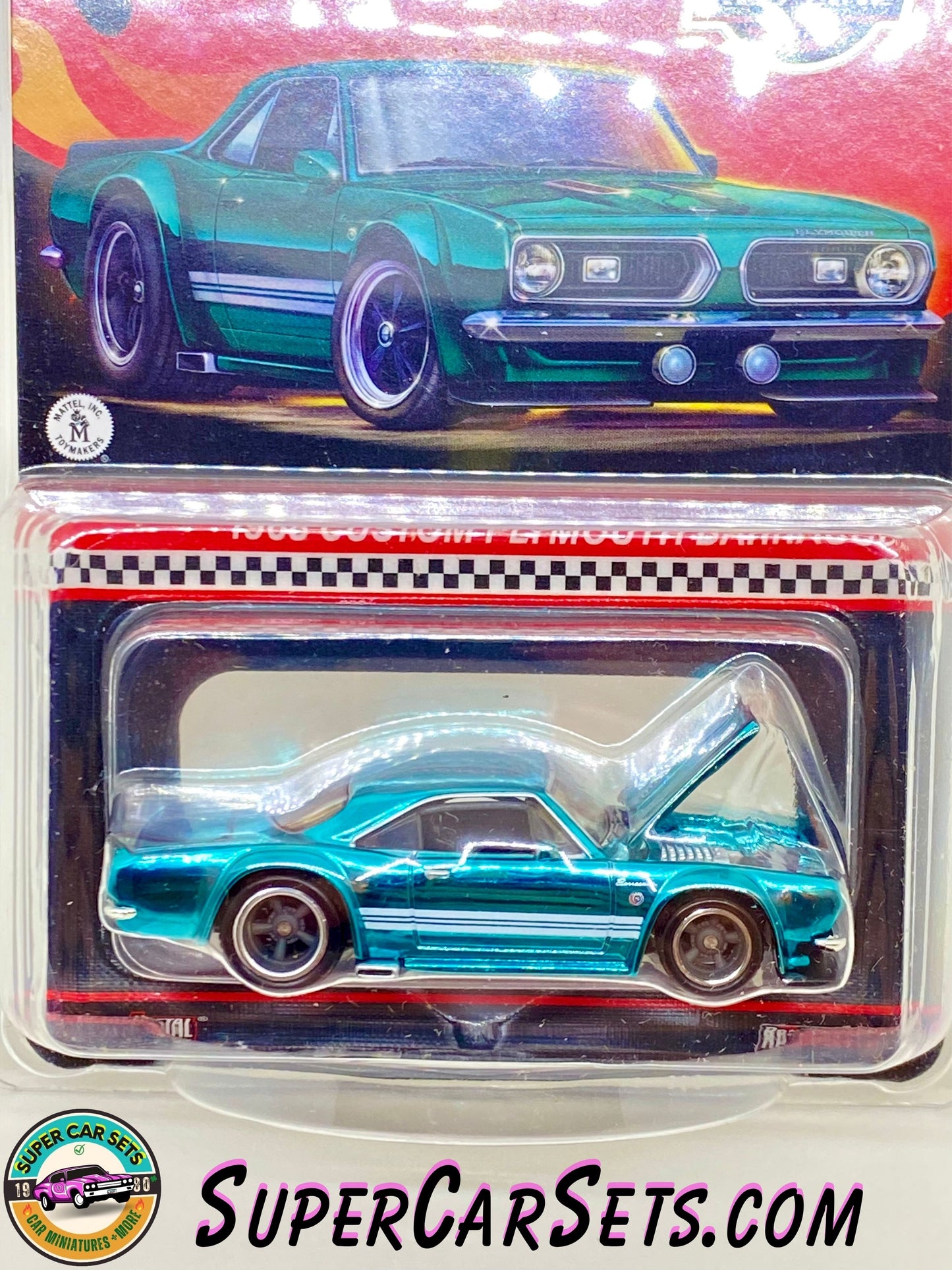 1968 Custom Plymouth Barracuda (metallic blue colour) - Hot Wheels Red Line Club