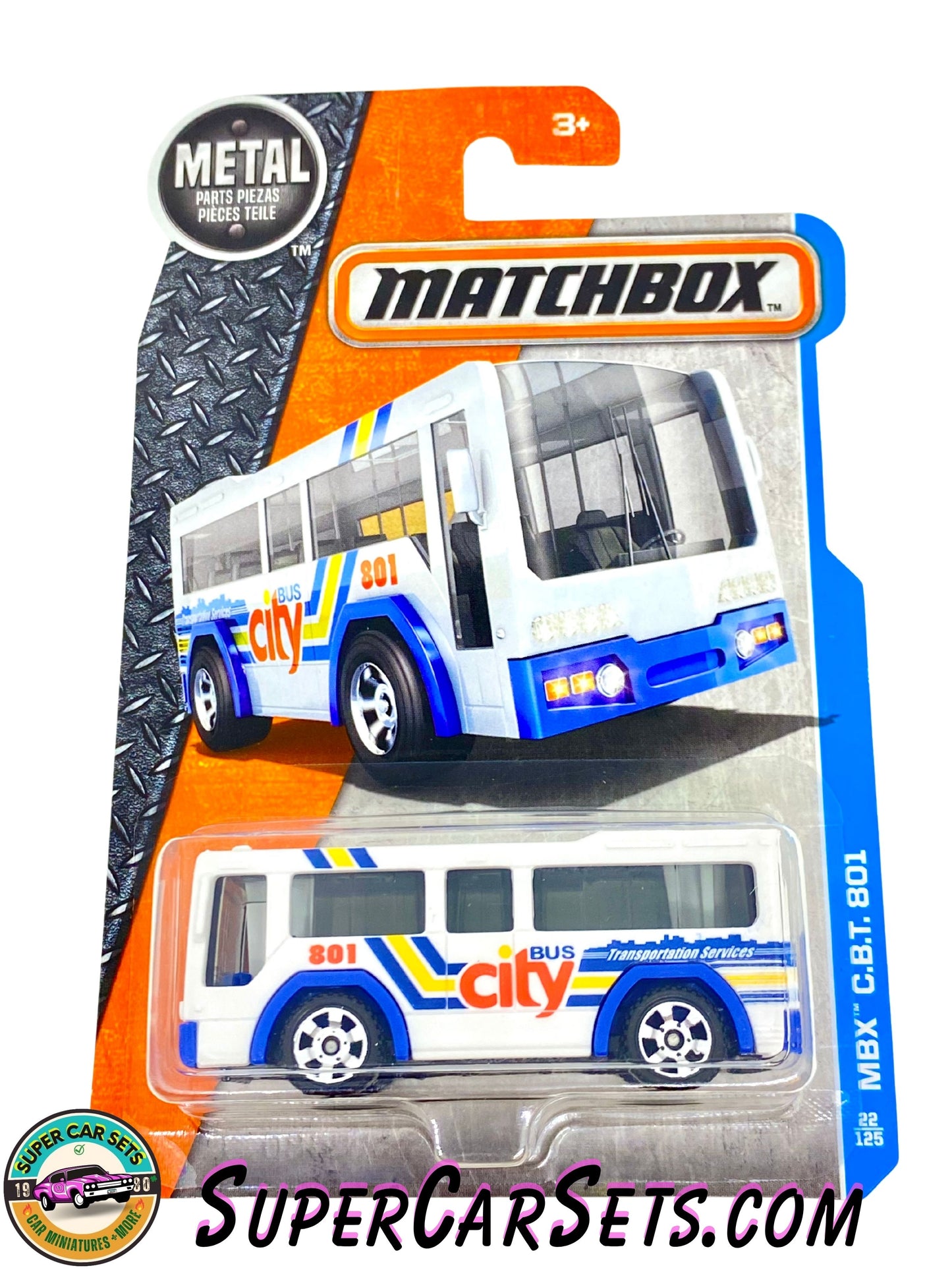 MBX C.B.T. 801 (“City Bus”) (DJV67-2B11) (Year launched 2016) - Matchbox MBX Adventure City 2016 (22/125)