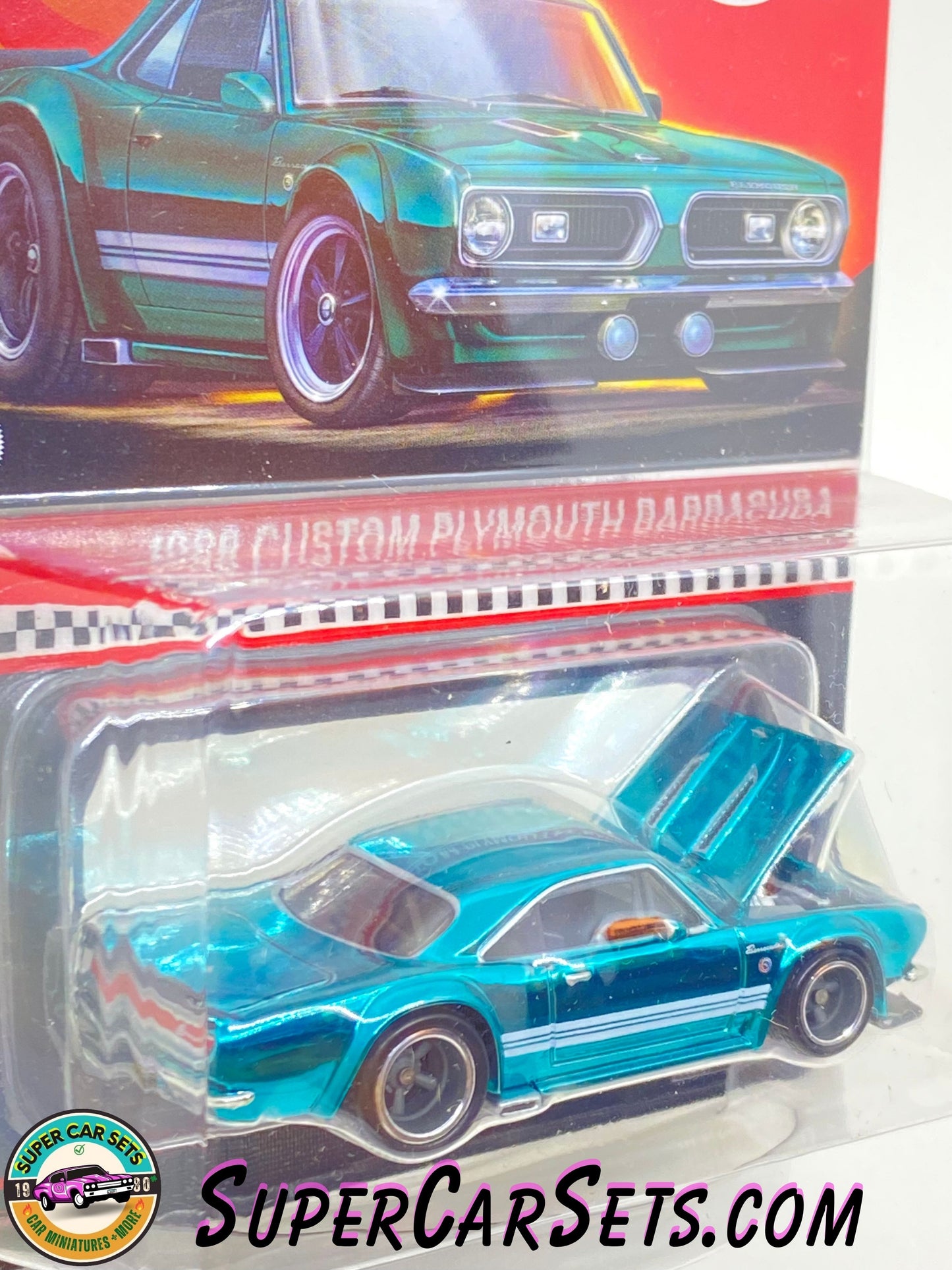 1968 Custom Plymouth Barracuda (metallic blue colour) - Hot Wheels Red Line Club