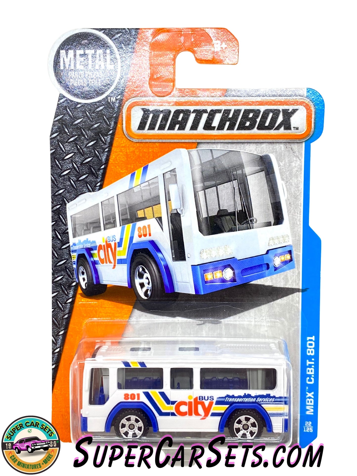 MBX C.B.T. 801 (“City Bus”) (DJV67-2B11) (Year launched 2016) - Matchbox MBX Adventure City 2016 (22/125)