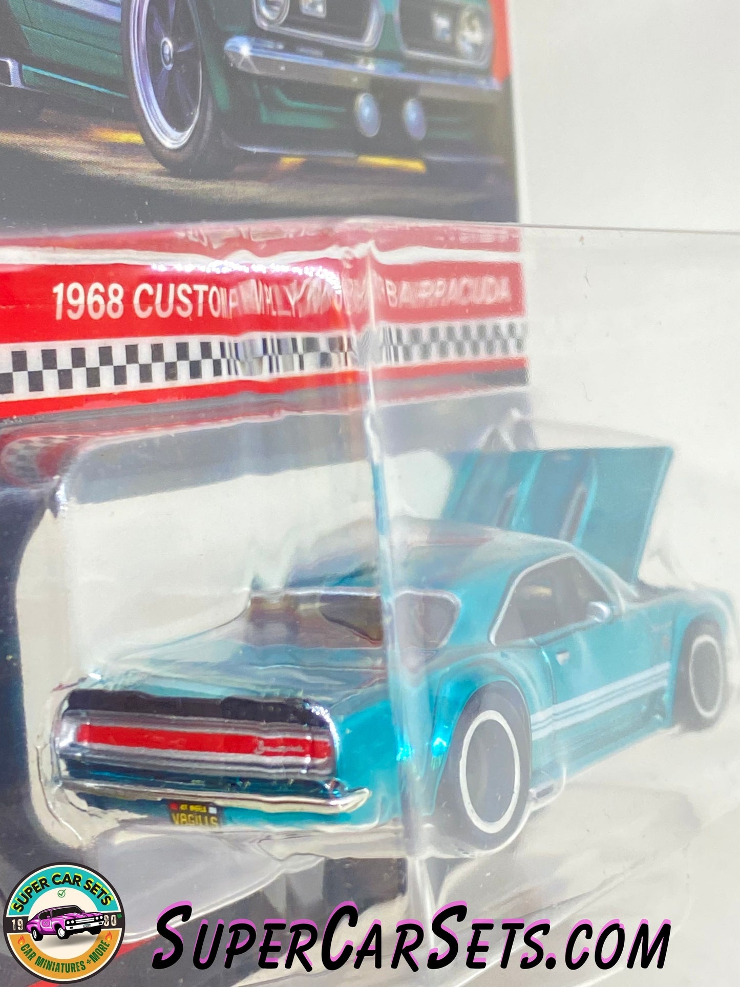 1968 Custom Plymouth Barracuda (metallic blue colour) - Hot Wheels Red Line Club