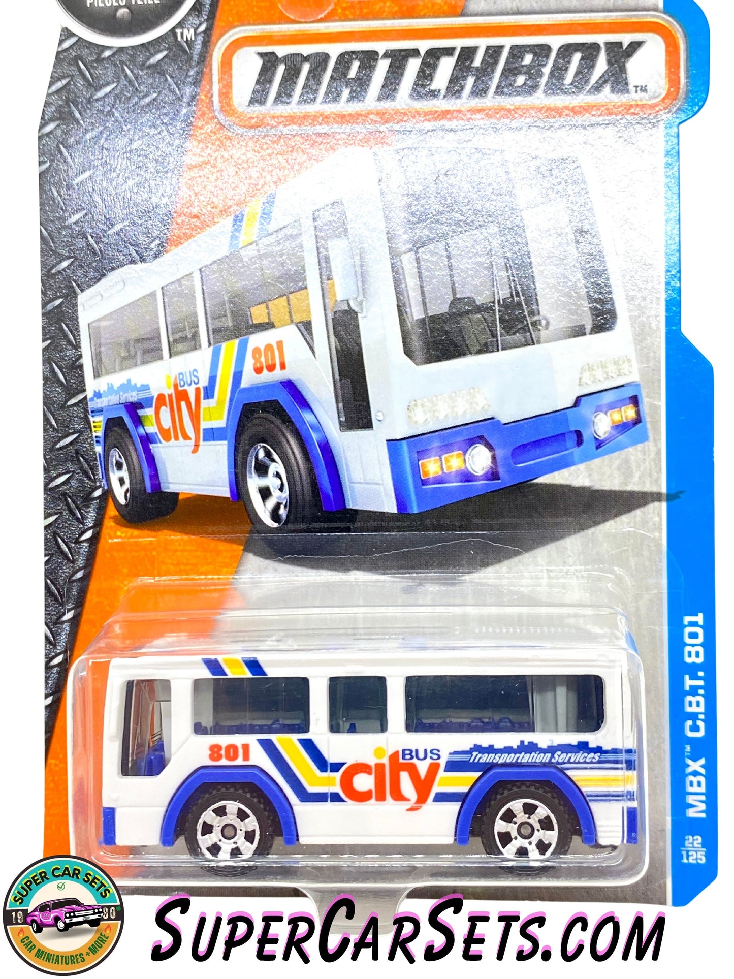 MBX C.B.T. 801 (“City Bus”) (DJV67-2B11) (Year launched 2016) - Matchbox MBX Adventure City 2016 (22/125)