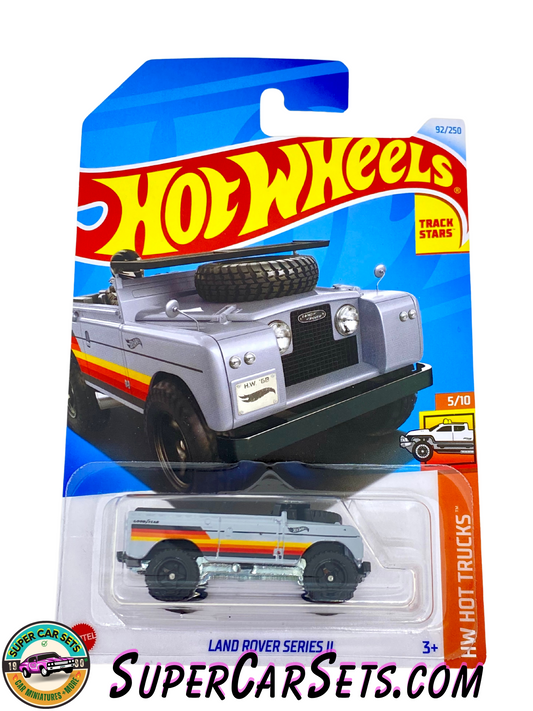 Land Rover Series II (grey colour with black, red, yellow, and orange stripes) - Hot Wheels HW Hot Trucks - 2024 (5/10) (92/250)