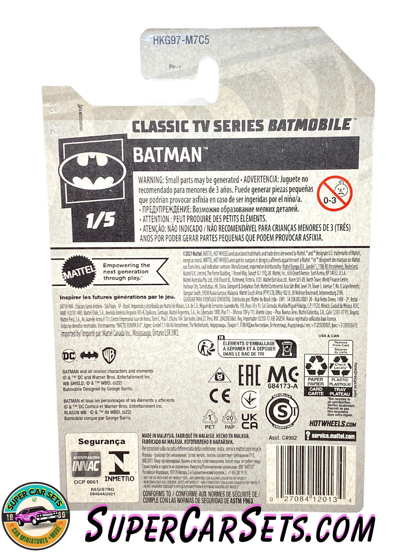 Hot Wheels - Batman - 2023 (1/5) (3/250) - Classic TV Series Batmobile (dark red)