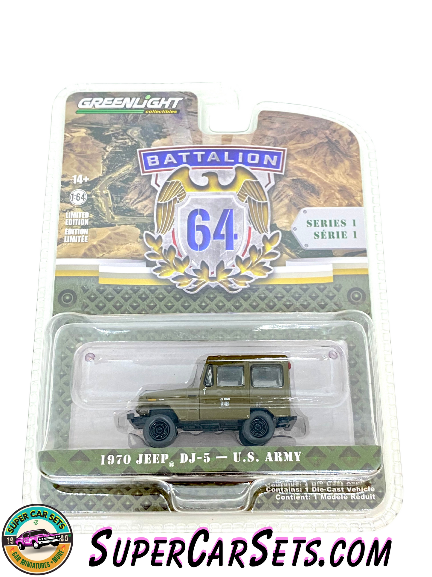 1970 Jeep DJ-5 - U.S. Army - Greenlight Battalion 64 Series 1