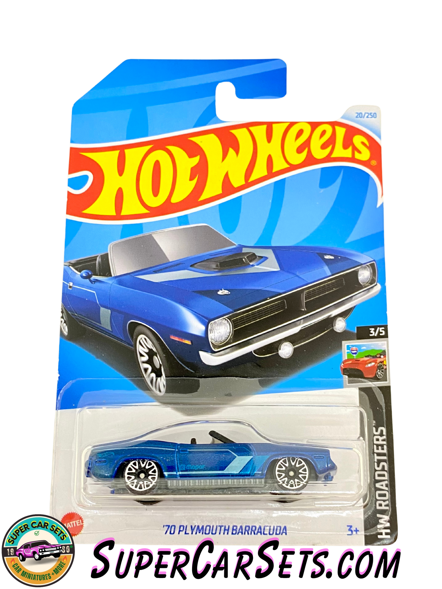 70 Plymouth Barracuda (blue colour) - Hot Wheels HW Roadsters - 2024 (3/5) (20/250)