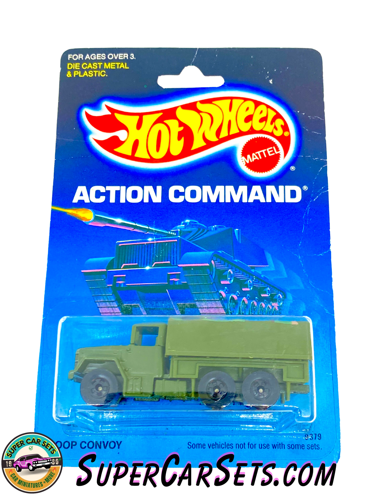 Hot Wheels (Year launched 1989) - Action Command - Troop Convoy (#9379) (aged card)