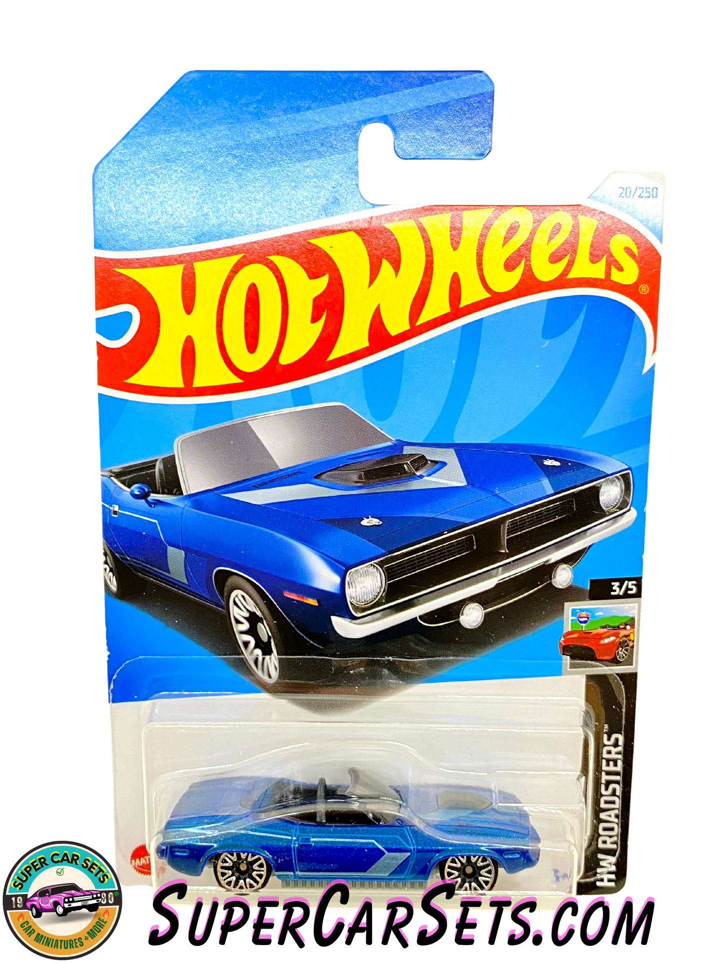 70 Plymouth Barracuda (blue colour) - Hot Wheels HW Roadsters - 2024 (3/5) (20/250)