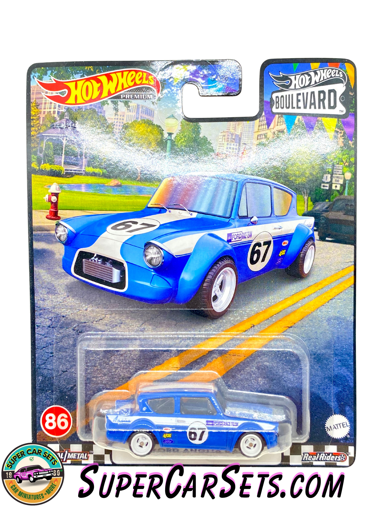 67 Ford Anglia Racer - Hot Wheels Premium Boulevard #86