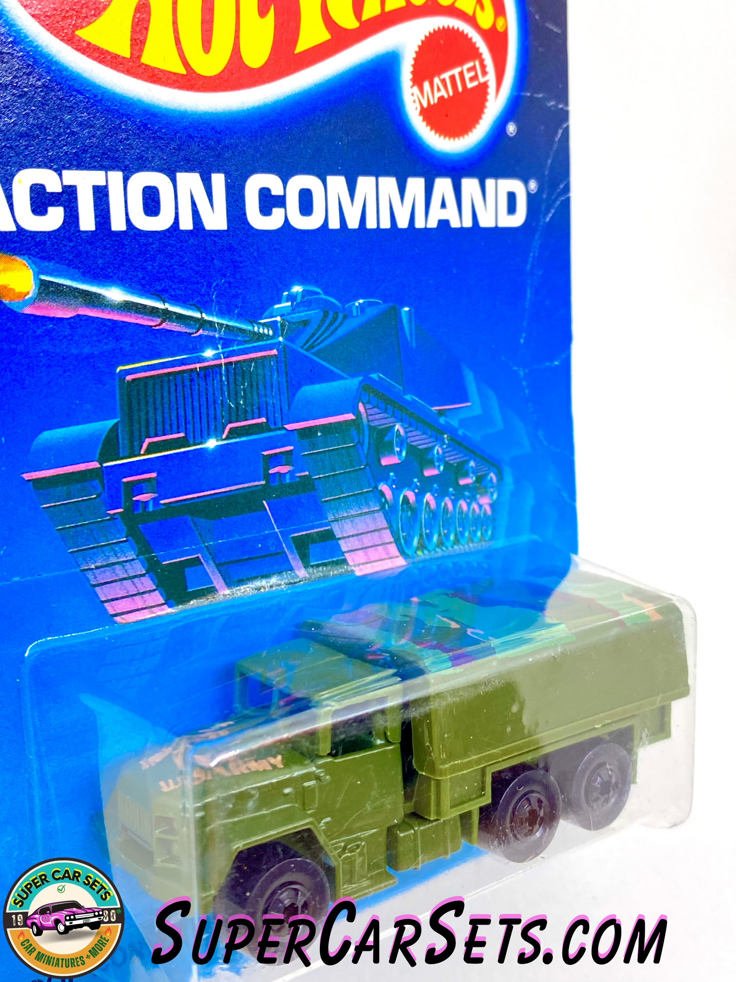 Hot Wheels (Year launched 1989) - Action Command - Troop Convoy (#9379) (aged card)