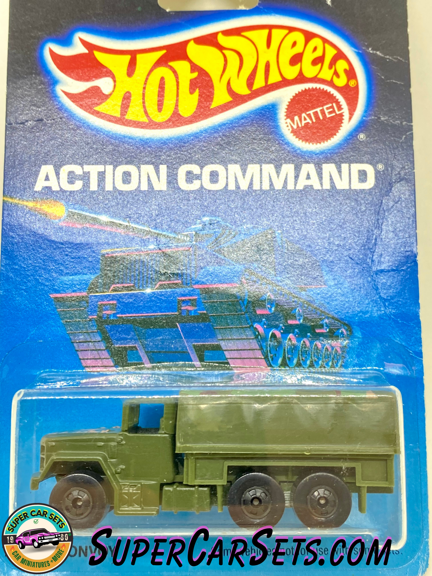 Hot Wheels (Year launched 1989) - Action Command - Troop Convoy (#9379) (aged card)