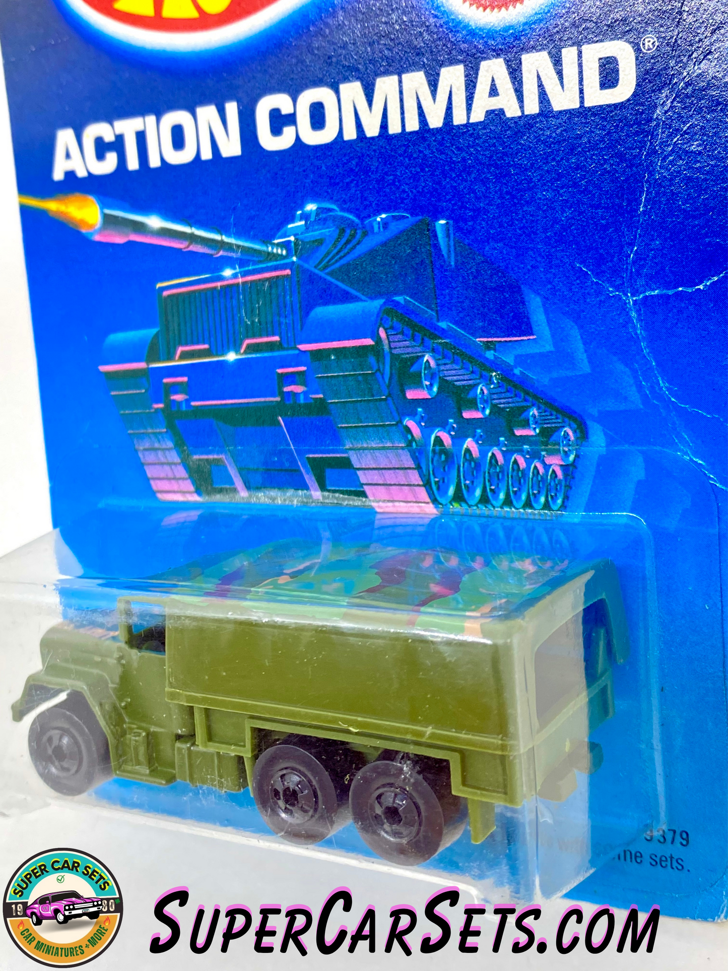 Hot Wheels (Year launched 1989) - Action Command - Troop Convoy (#9379) (aged card)