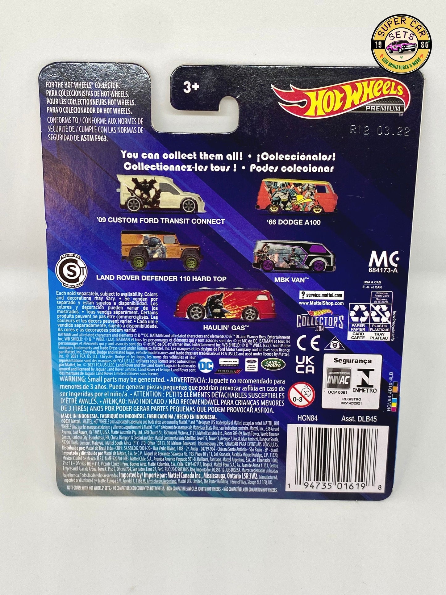 Les 5 Hot Wheels - Premium - DC - Batman - Ensemble complet - 5 sur 5 voitures