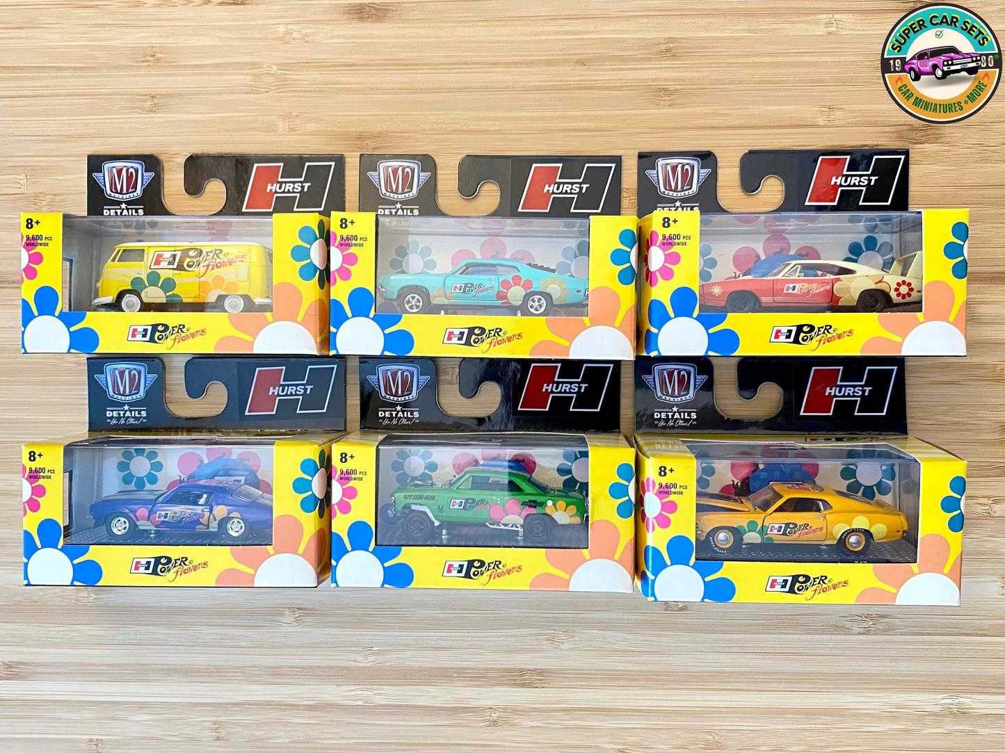 All 6 M2 Machines Hurst Power Flowers - Complete Set  - 6 of 6 cars