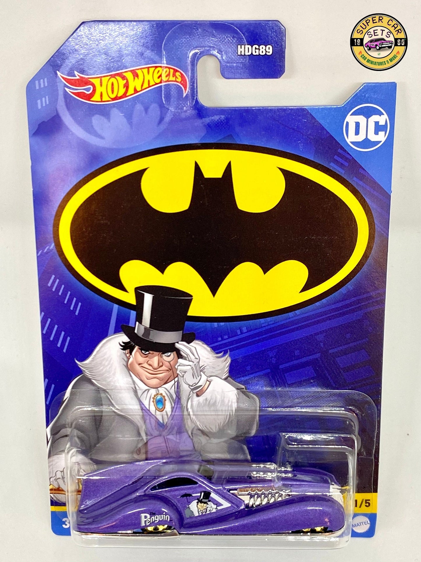 Alle 5 DC Batman (Set mit PINGUIN und The RIDDLER) – Komplettes Set mit 5 Autos