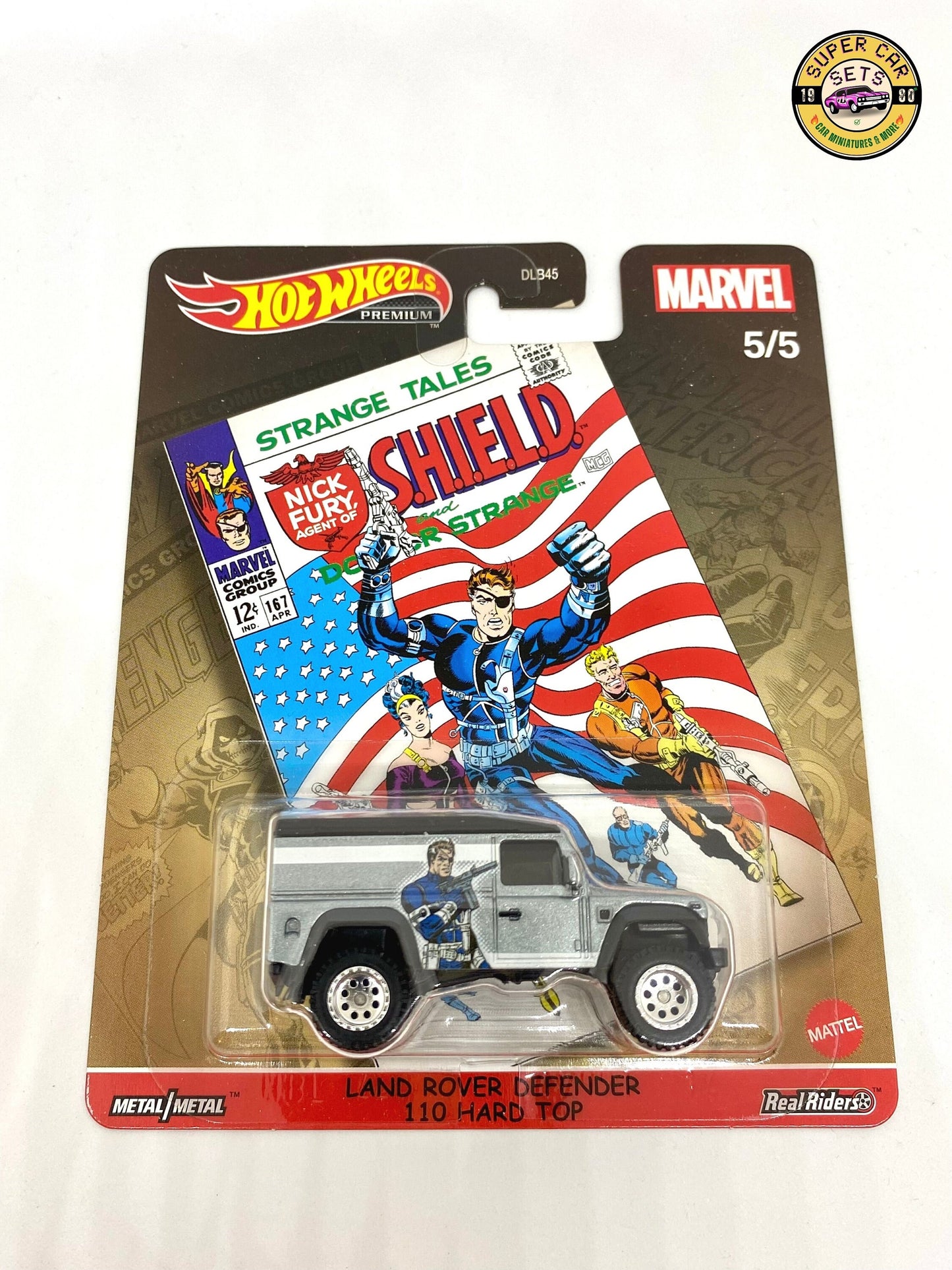 Alle 5 Autos (Komplettset) Marvel Hot Wheels Premium (einschließlich des VW T1 Drag Bus Captain America)