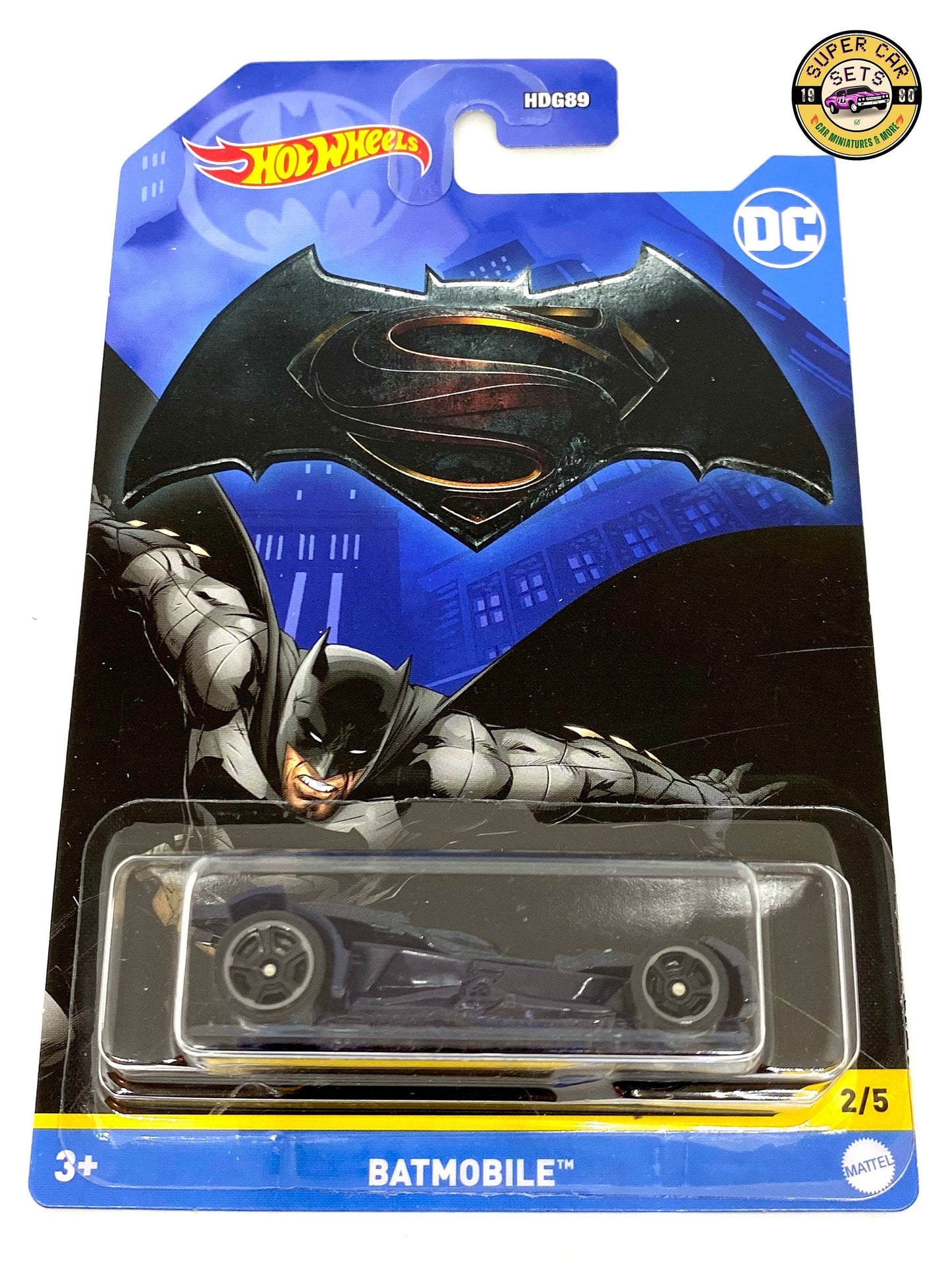 Tous les 5 DC Batman (Set avec THE JOCKER) - Ensemble complet de 5 voitures