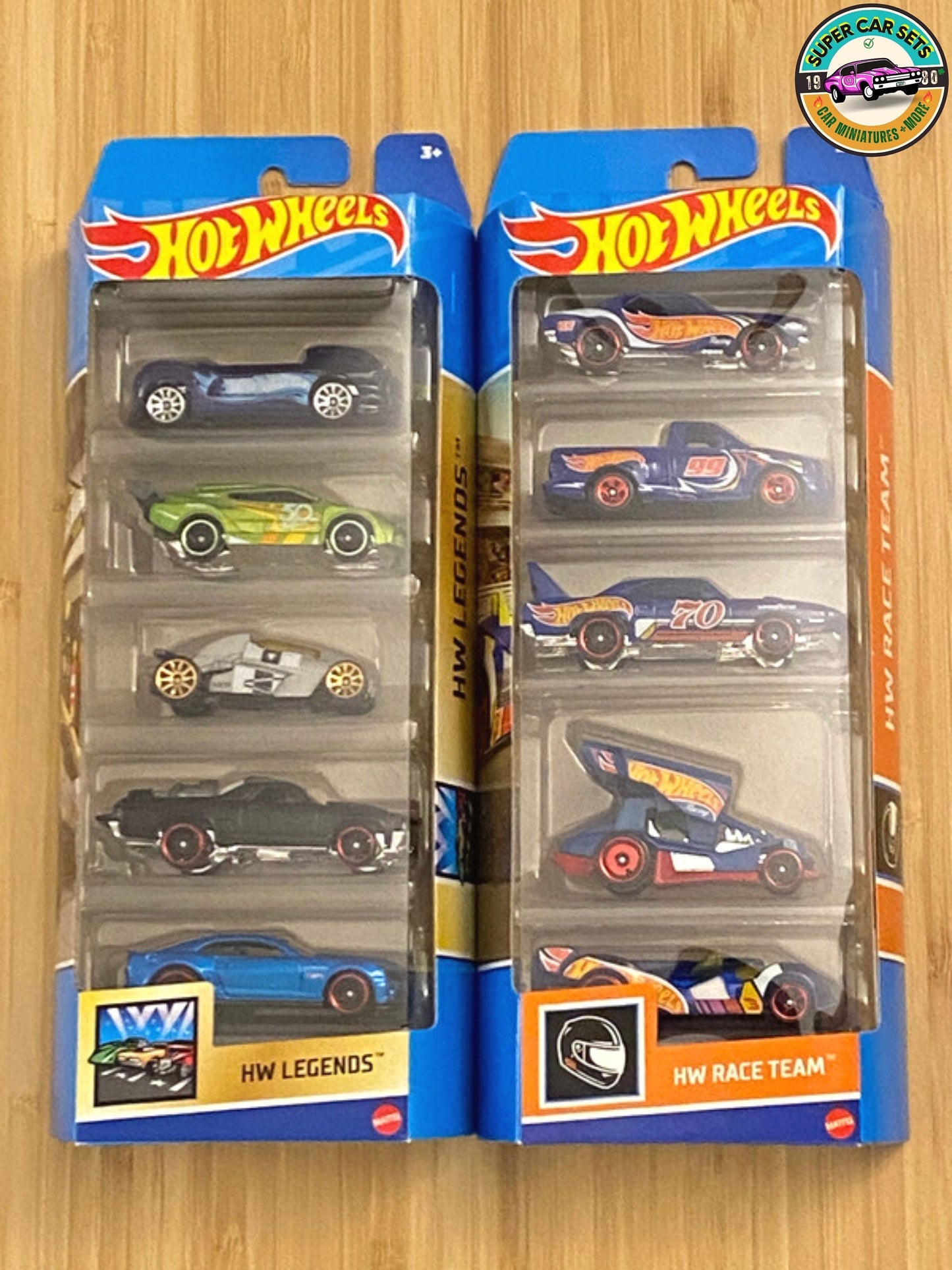 2x 5-pack Hot Wheels - Légendes + Race Team