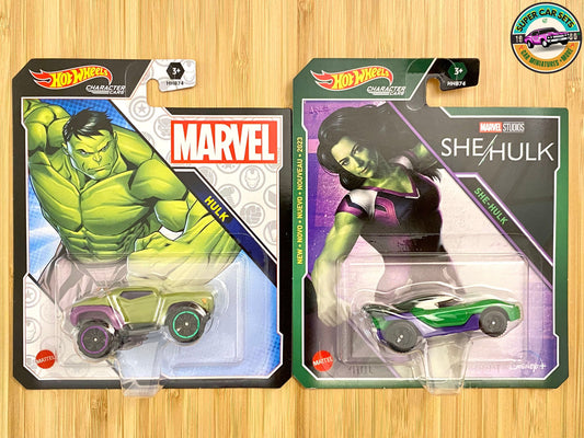 Hulk + She-Hulk Hot_Wheels Personnages Voitures Marvel