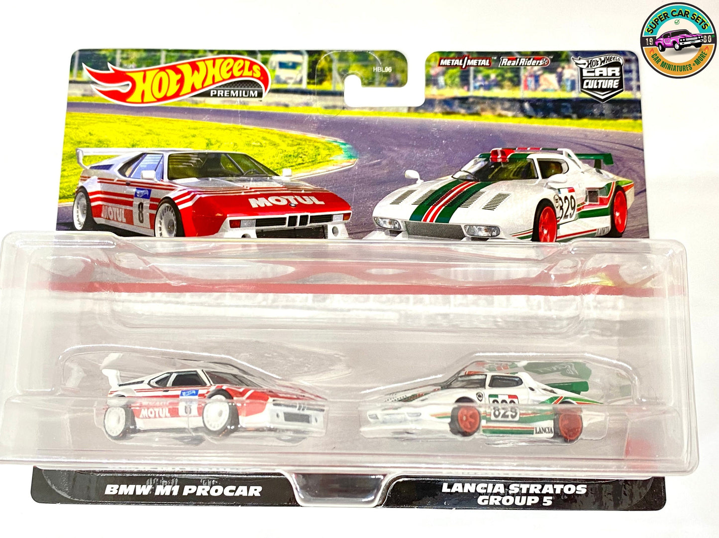 Pack de 2 voitures BMW M1 Procar + Lancia Stratos Groupe 5 Hot Wheels Premium Car Culture