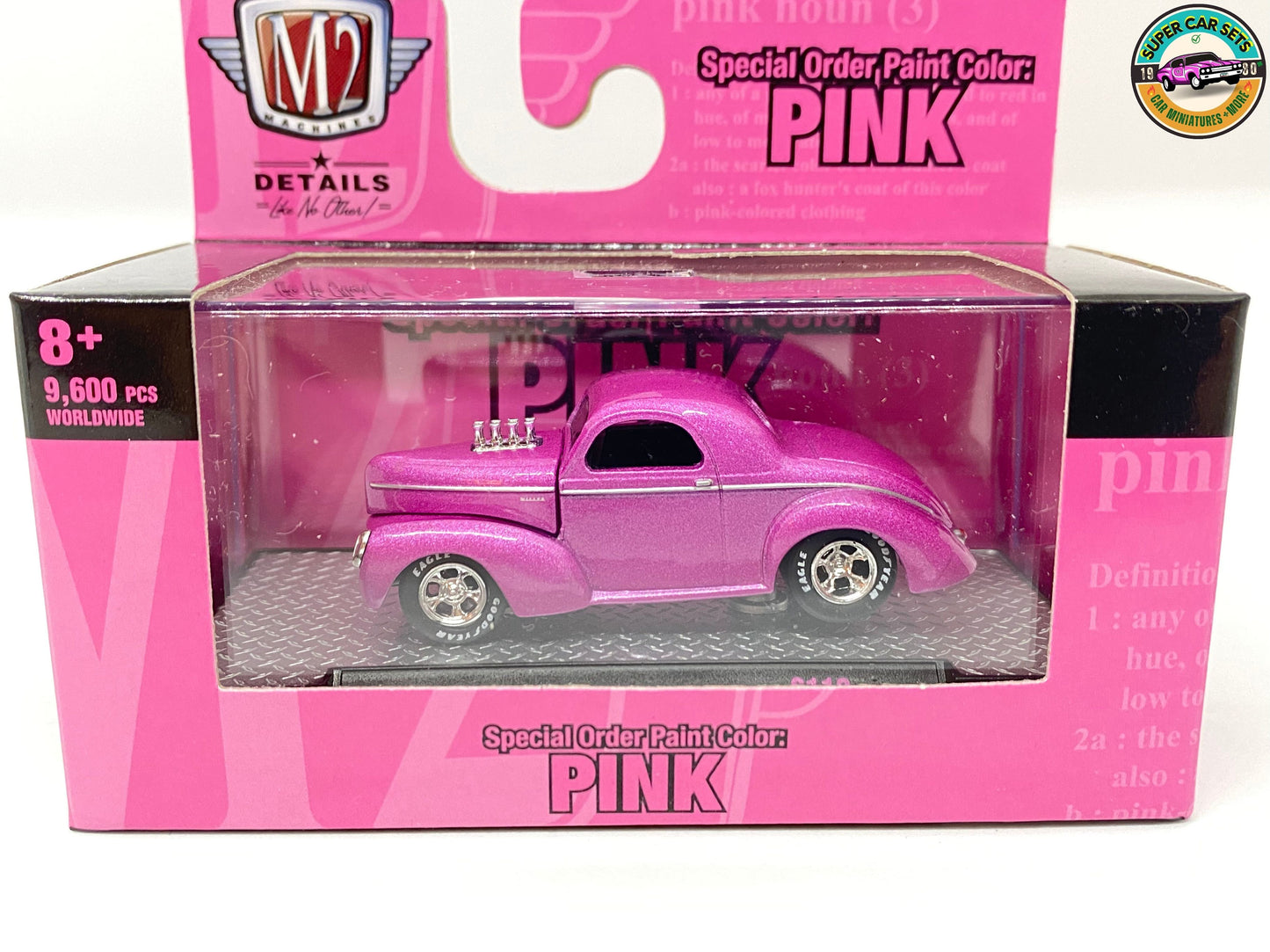 PINK 1941 Willys Coupe made by M2 Machines